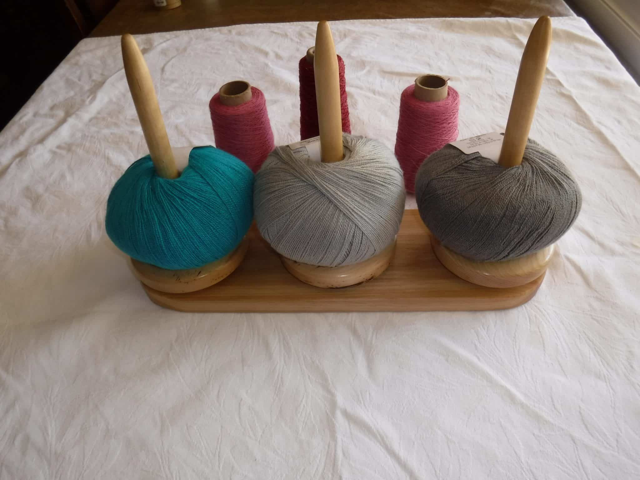 Yarn Ball/cone Holder, Huggy Bear, Dual Spindles, Various Hardwoods, Yarn  Buddy, SALE Price-beautiful, Fair Isle Knitting, Stranded Knitting 